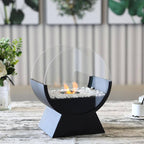 Tall Round Portable Tabletop Fireplace