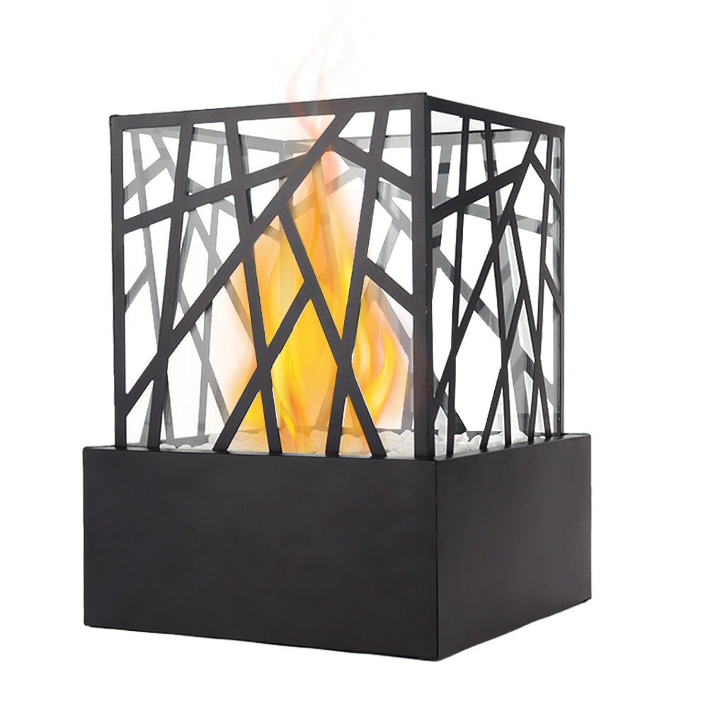 Portable Abstract Design Fire Pit Bowl