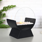 Tall Round Portable Tabletop Fireplace