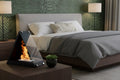 Triangular Glass Tabletop Fireplace
