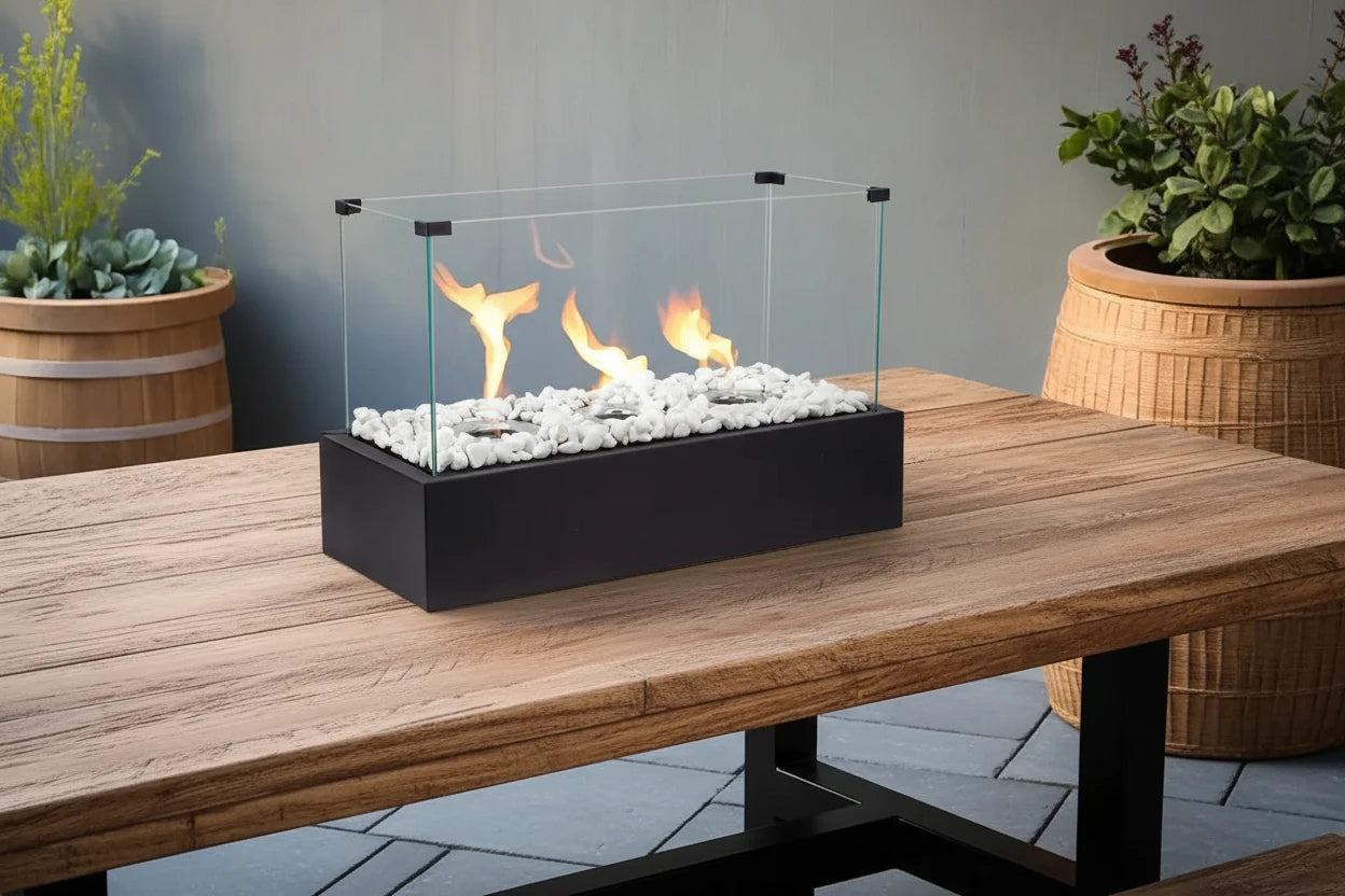 Rectangular Large Tabletop Fire Pit