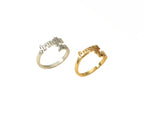 Novel noble customizable name design simple wind ring