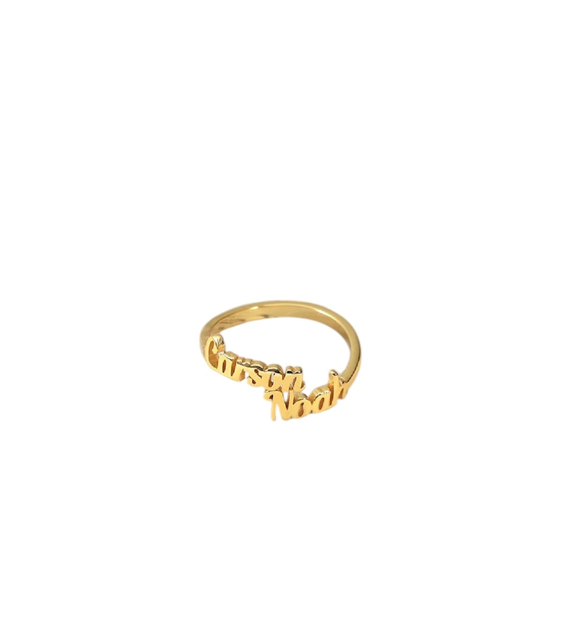 Novel noble customizable name design simple wind ring