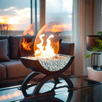 Portable Round Tabletop Fireplace