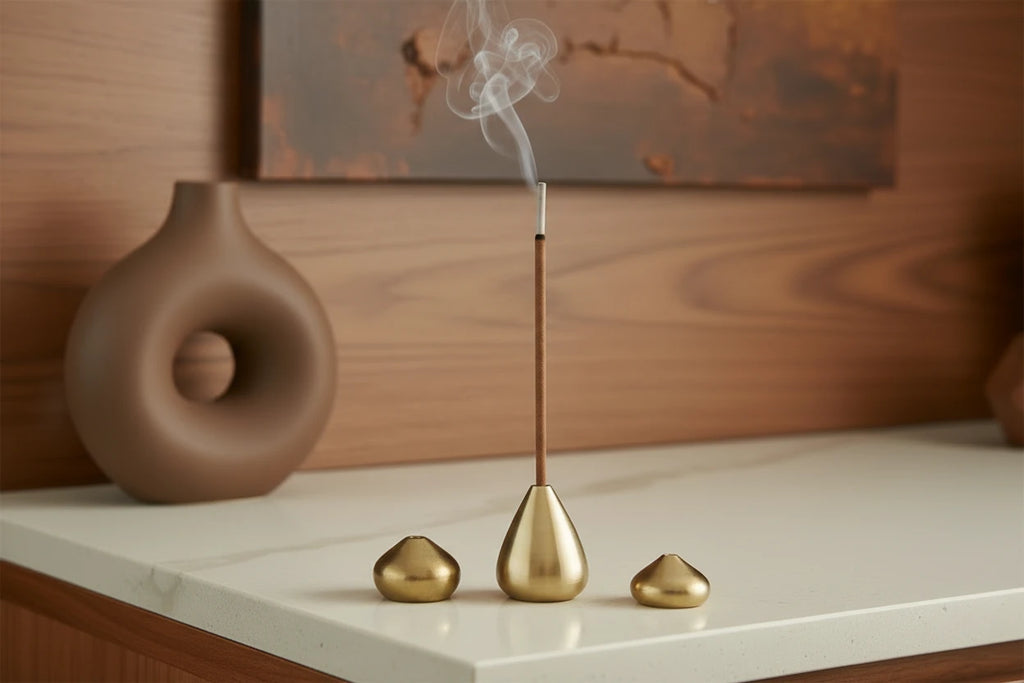 Gold Plated Copper Incense Holder