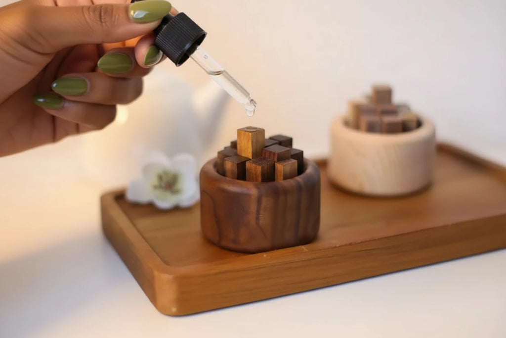 Wooden Essential Oil Diffuser With Diffuser Rods
