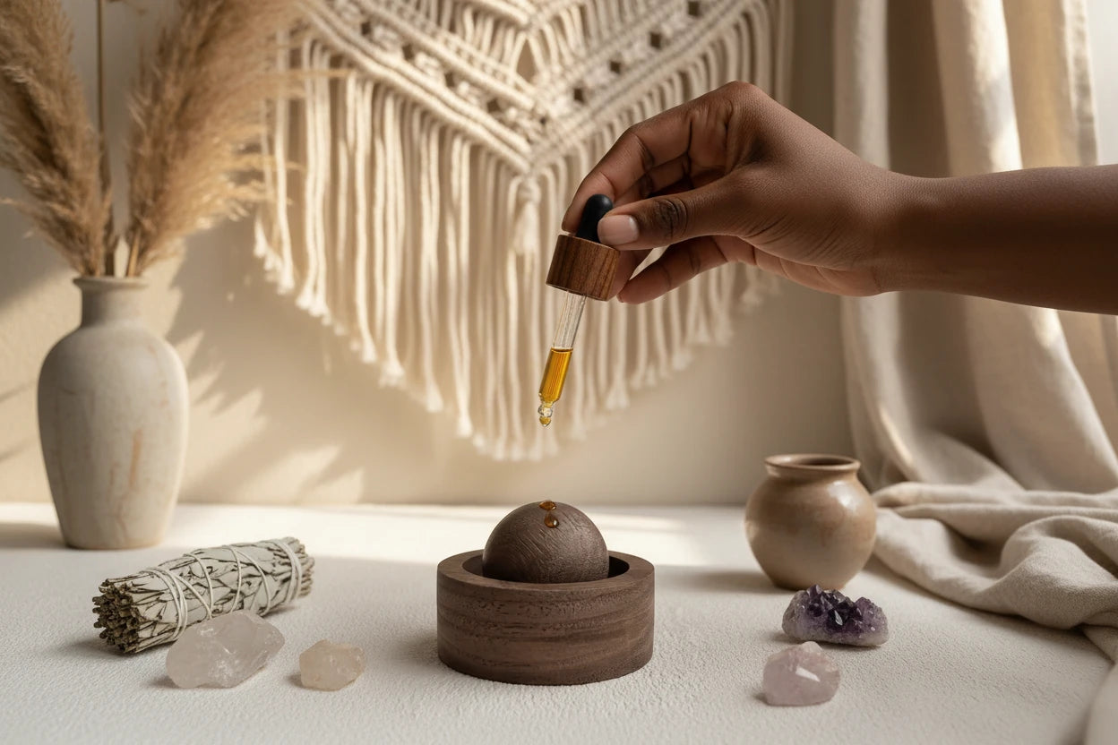Wooden Essential Oil Diffuser- Spherical Design