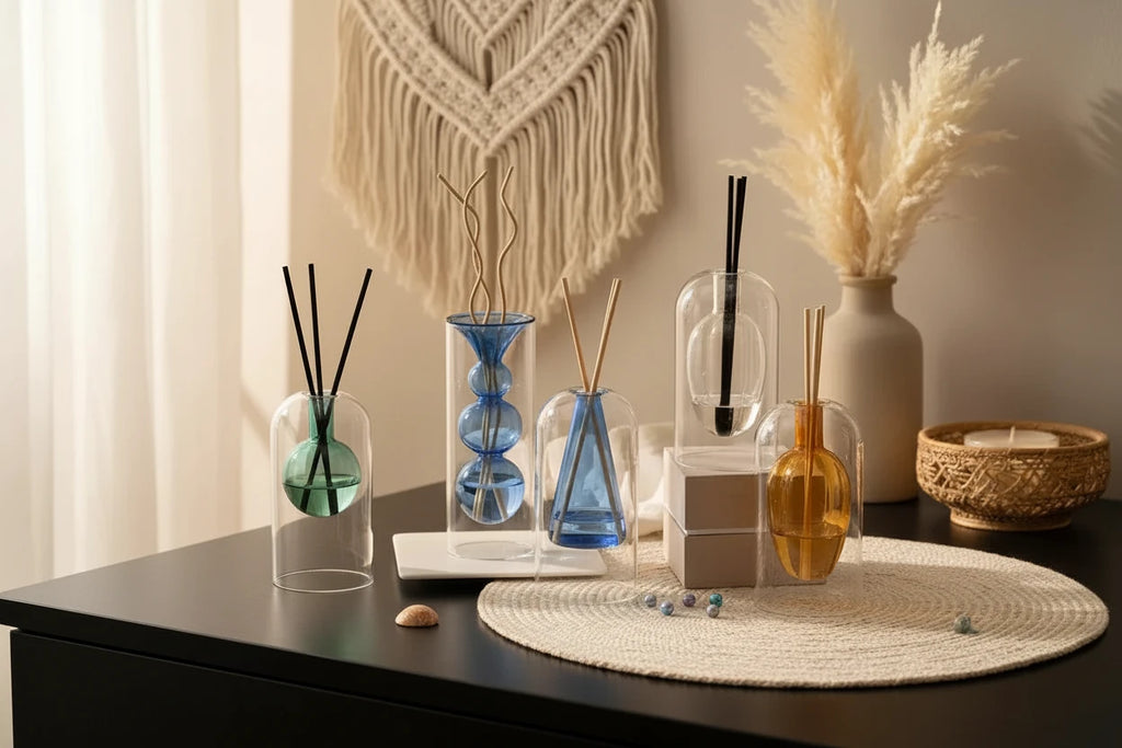 Glass Oil Diffuser with Diffuser Sticks