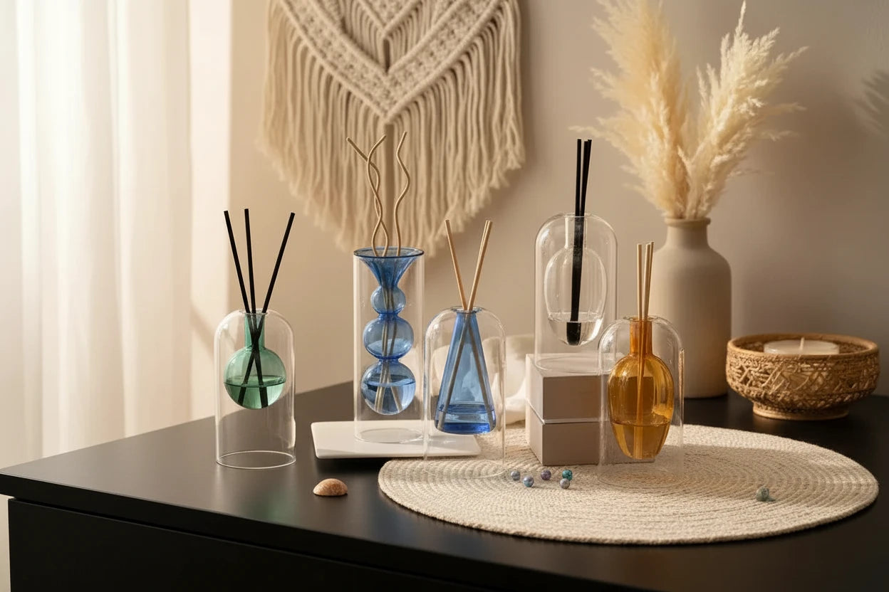 Glass Oil Diffuser with Diffuser Sticks