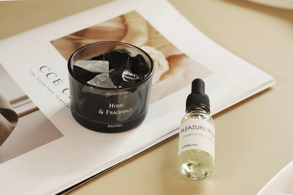 Essential Oil Natural Crystal Wood Base Diffuser