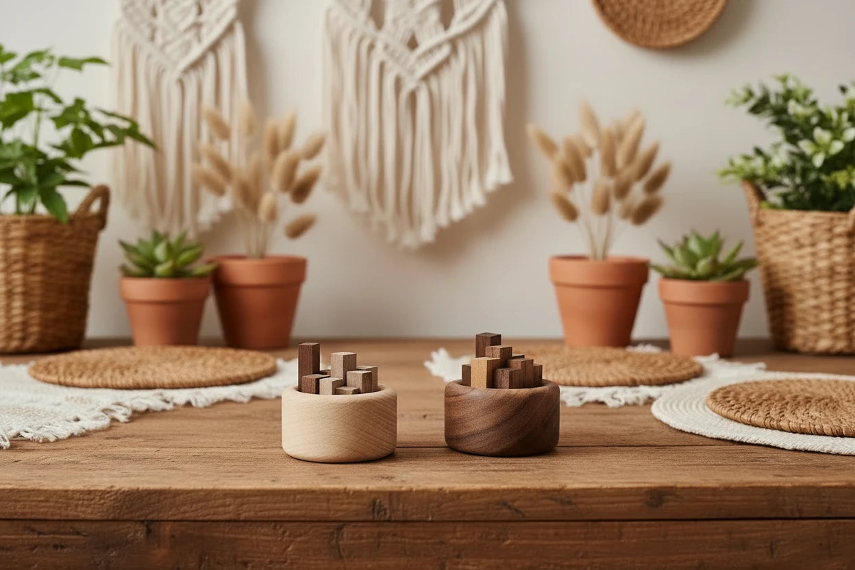 Wooden Essential Oil Diffuser With Diffuser Rods