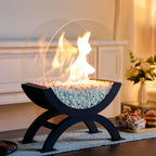 Portable Round Tabletop Fireplace